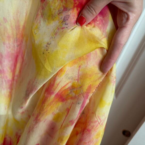 Stunning Silk Women’s Tie Dye Multicolor Kaftan Boho Ethereal Coverup OS - Picture 9 of 16
